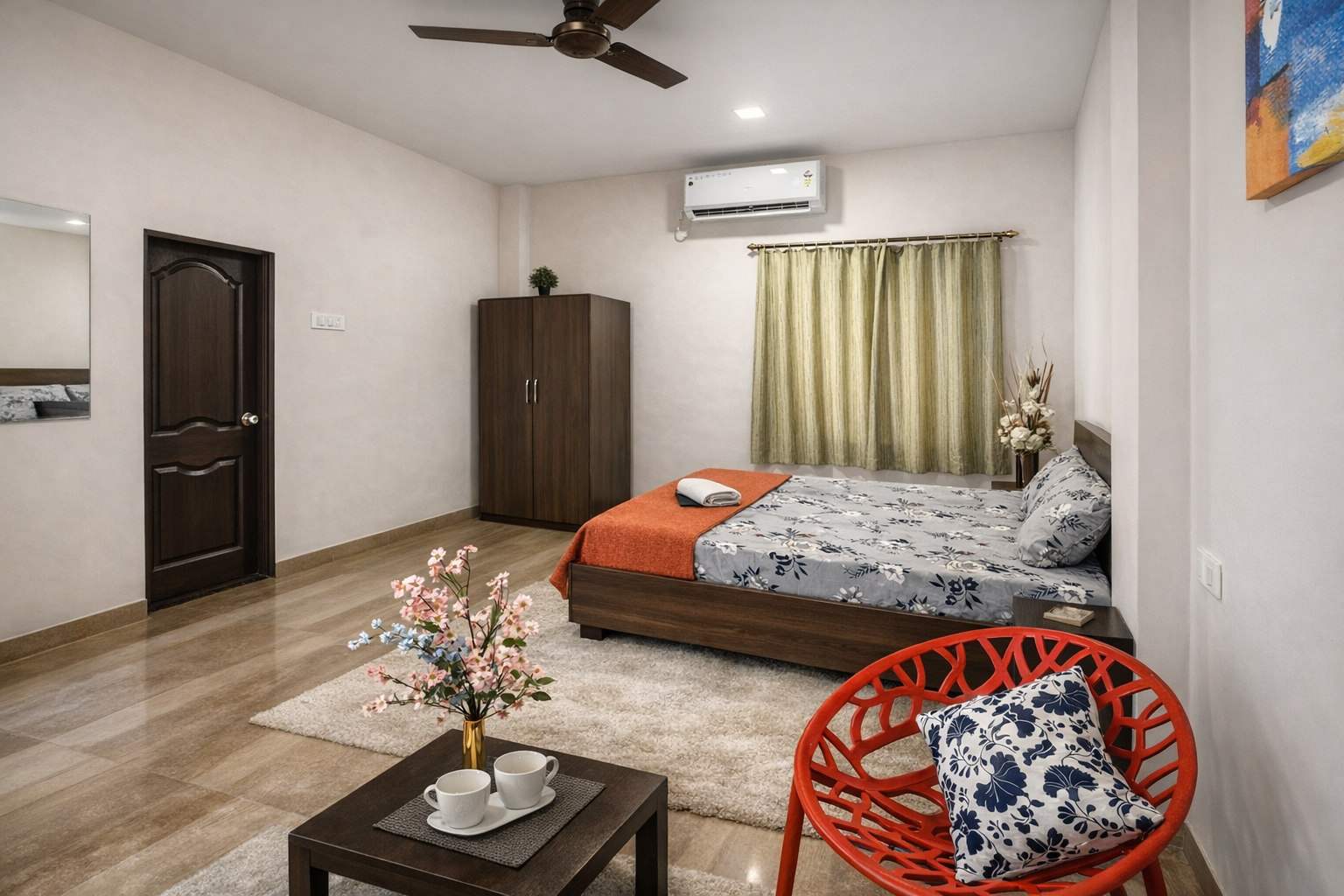 Private cottage balcony view at Redstone Naturestays Khopoli